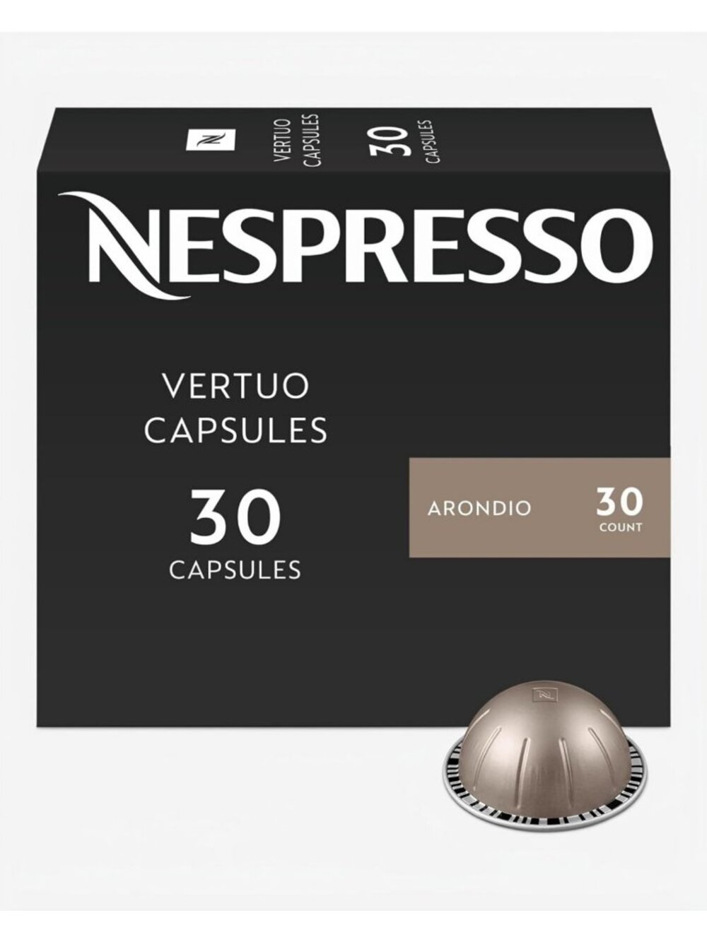 Medium Roast Coffee Pods for Nespresso Vertuo, Arondio Gran Lungo, 30-Count